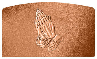 DACRO-516-CP-SH-CP Copper Praying Hands Shimmer Copper